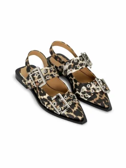 Avokkaat & Korkokengät<Ganni Feminine Buckle -ballerinat 943 LEOPARD