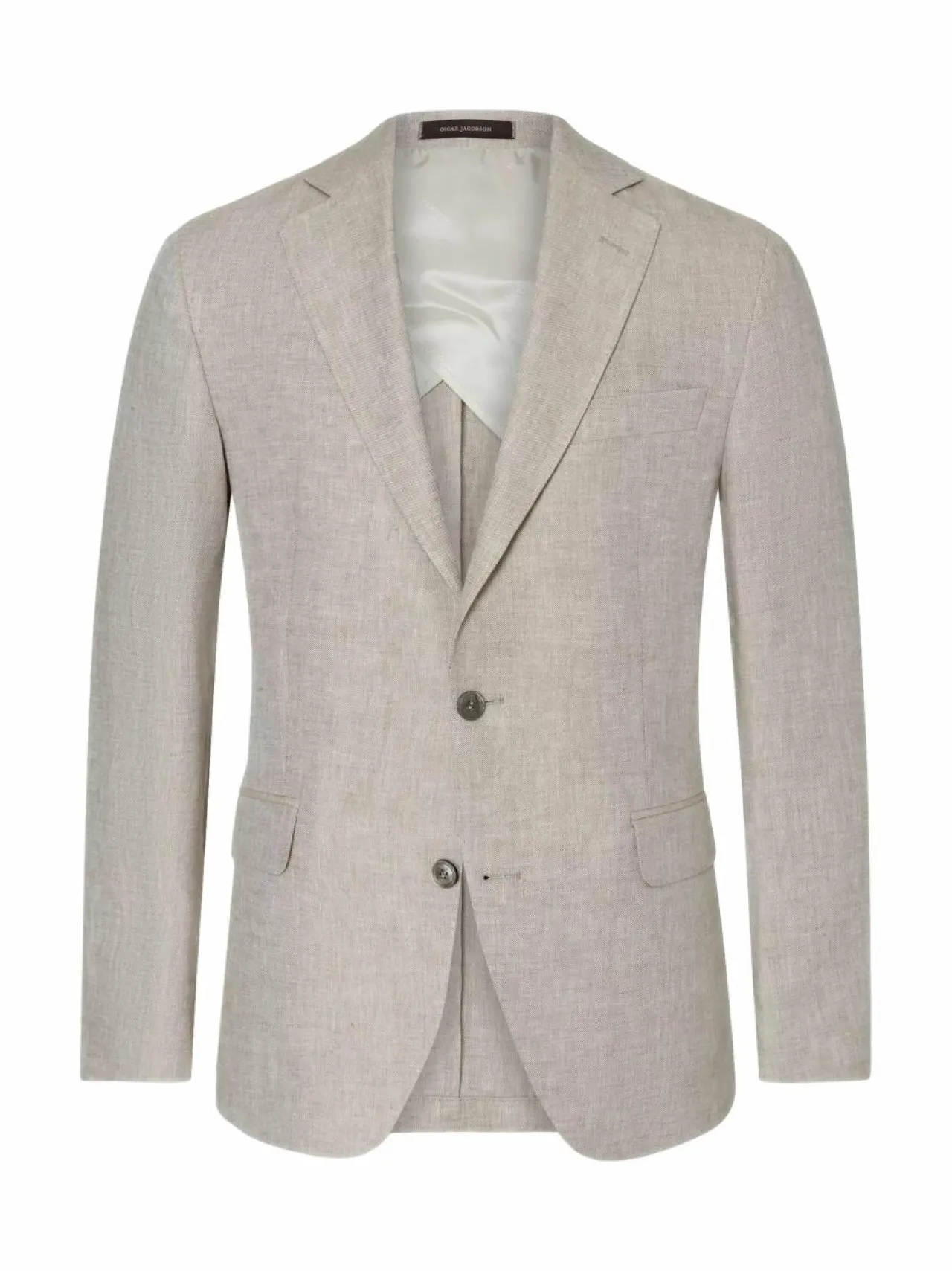 Bleiserit<Oscar Jacobson Ferry Soft -pellavableiseri 470 TRENCH BEIGE