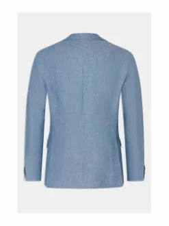 Bleiserit<Oscar Jacobson Ferry Soft -pellavableiseri 289 SMOG BLUE