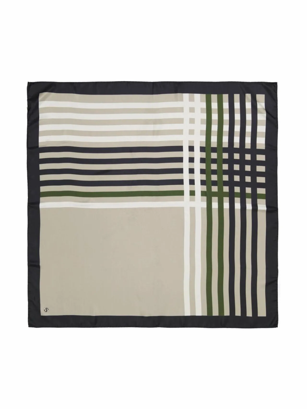 Huivit & Kaulaliinat<Sauso Festa-silkkihuivi TAUPE ( OLIVE STRIPE )