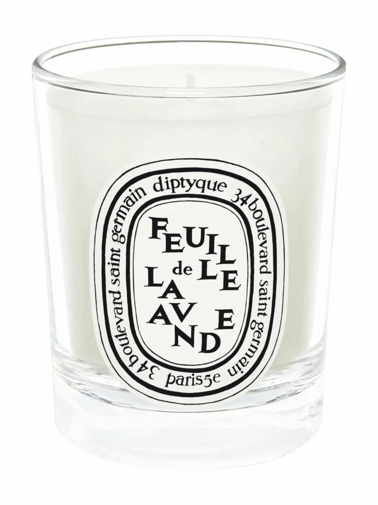 Naiset|Huonetuoksut & Tuoksukynttilät<Diptyque Feuille de Lavande -tuoksukynttilä 70 g WHITE