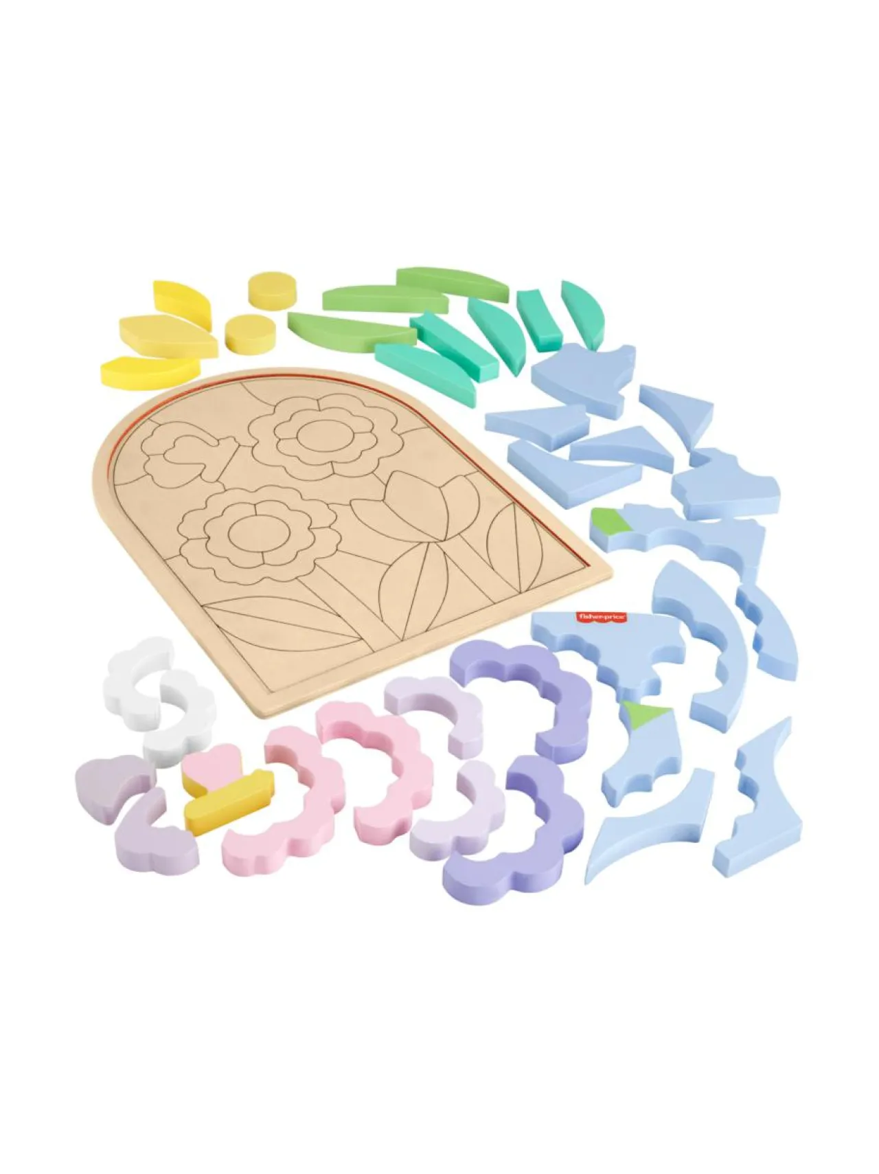 Pelit<FISHER-PRICE n puinen kukkapalapeli