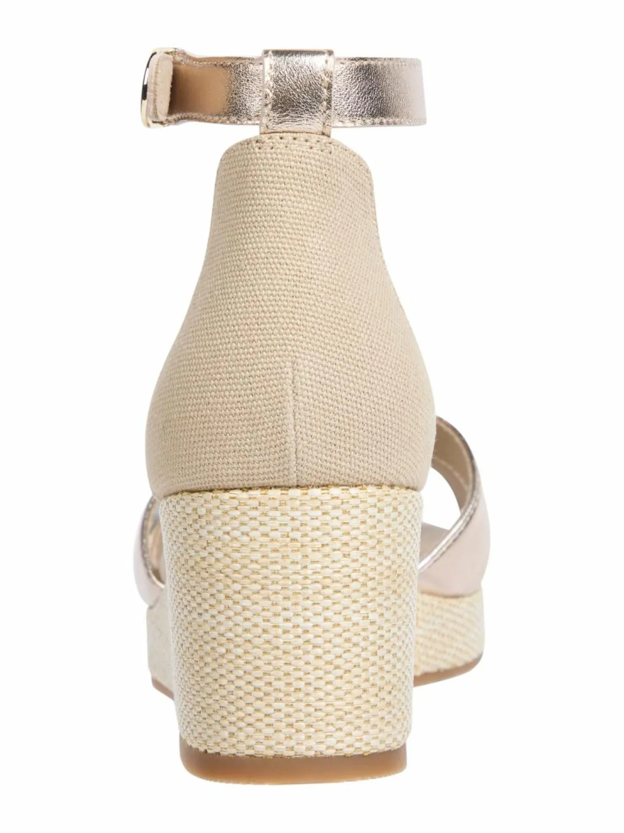 Kävelykengät & Loaferit<Tommy Hilfiger Flag Metallic Mid Wedge Espadrille -kiilakorkosandaalit 0HS GOLD