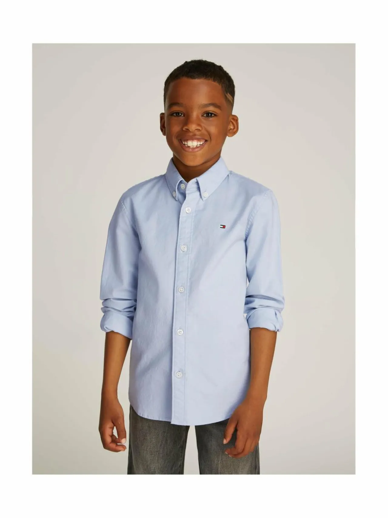 Paidat|Paidat<Tommy Hilfiger Flag Oxford -paita C1O BREEZY BLUE