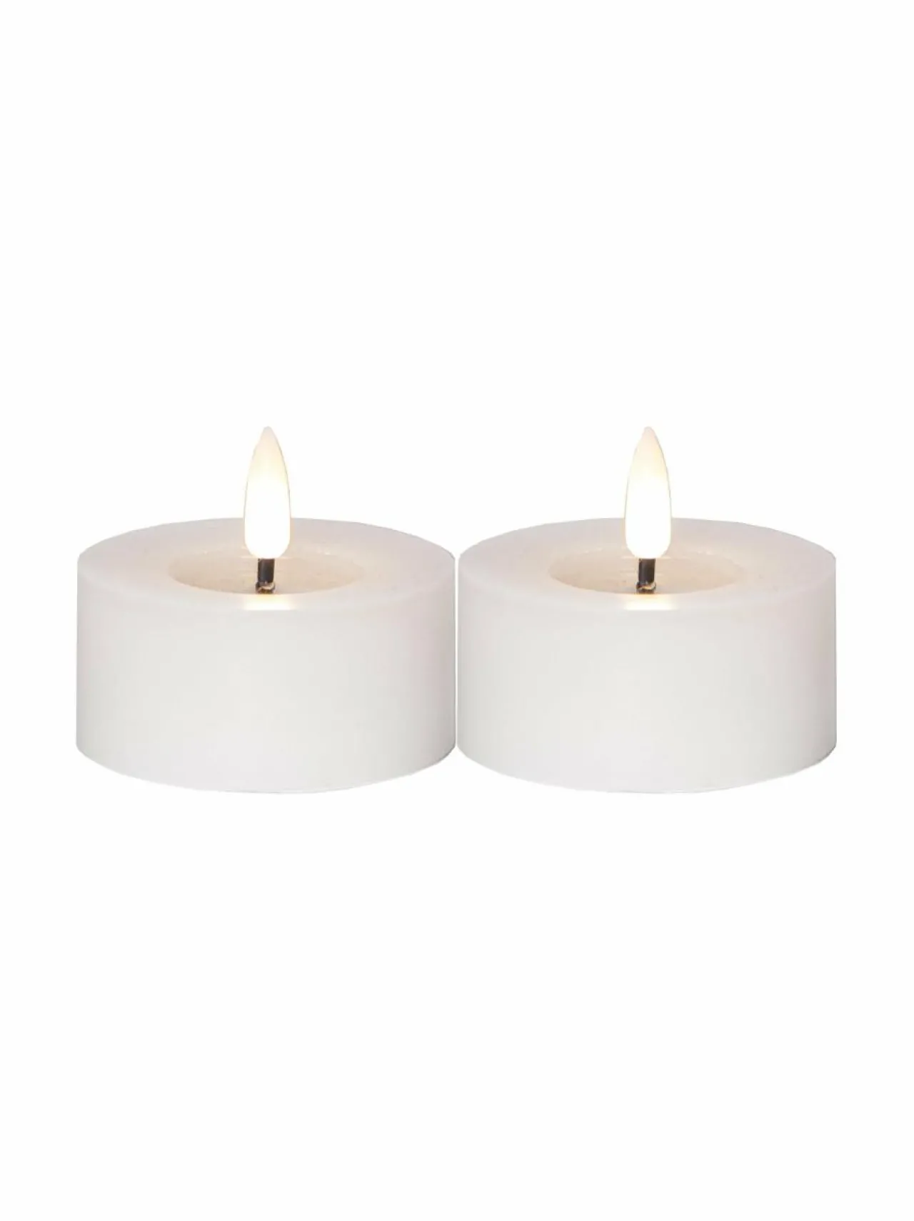 Jouluvalot<Star Trading Flamme Flow LED -kynttilä 7 x 7 x 5,5 cm VALKOINEN