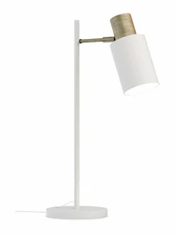 Pöytävalaisimet<Design by Grönlund Flare-pöytävalaisin MATT WHITE / MATT BRASS