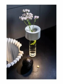 Pöytävalaisimet<Foscarini Fleur Bianco -pöytävalaisin WHITE