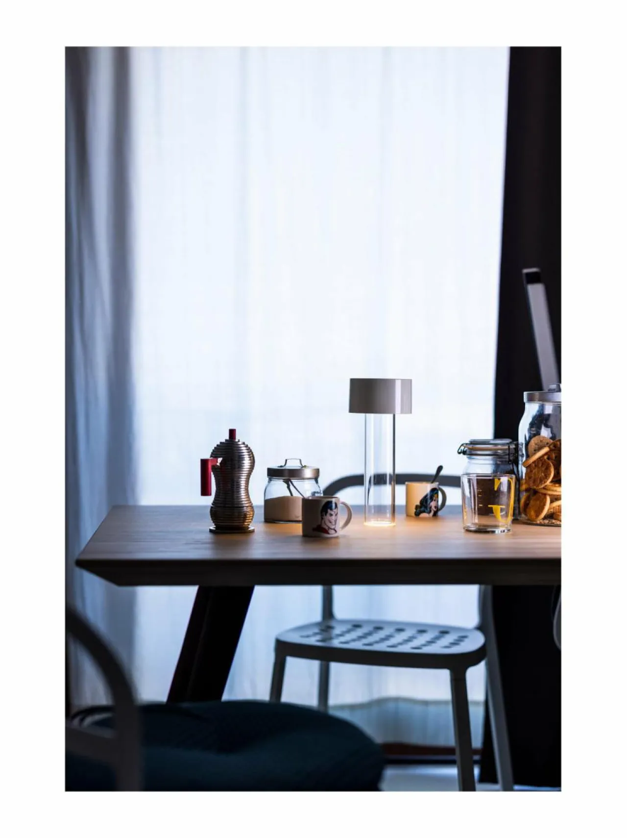 Pöytävalaisimet<Foscarini Fleur Bianco -pöytävalaisin WHITE