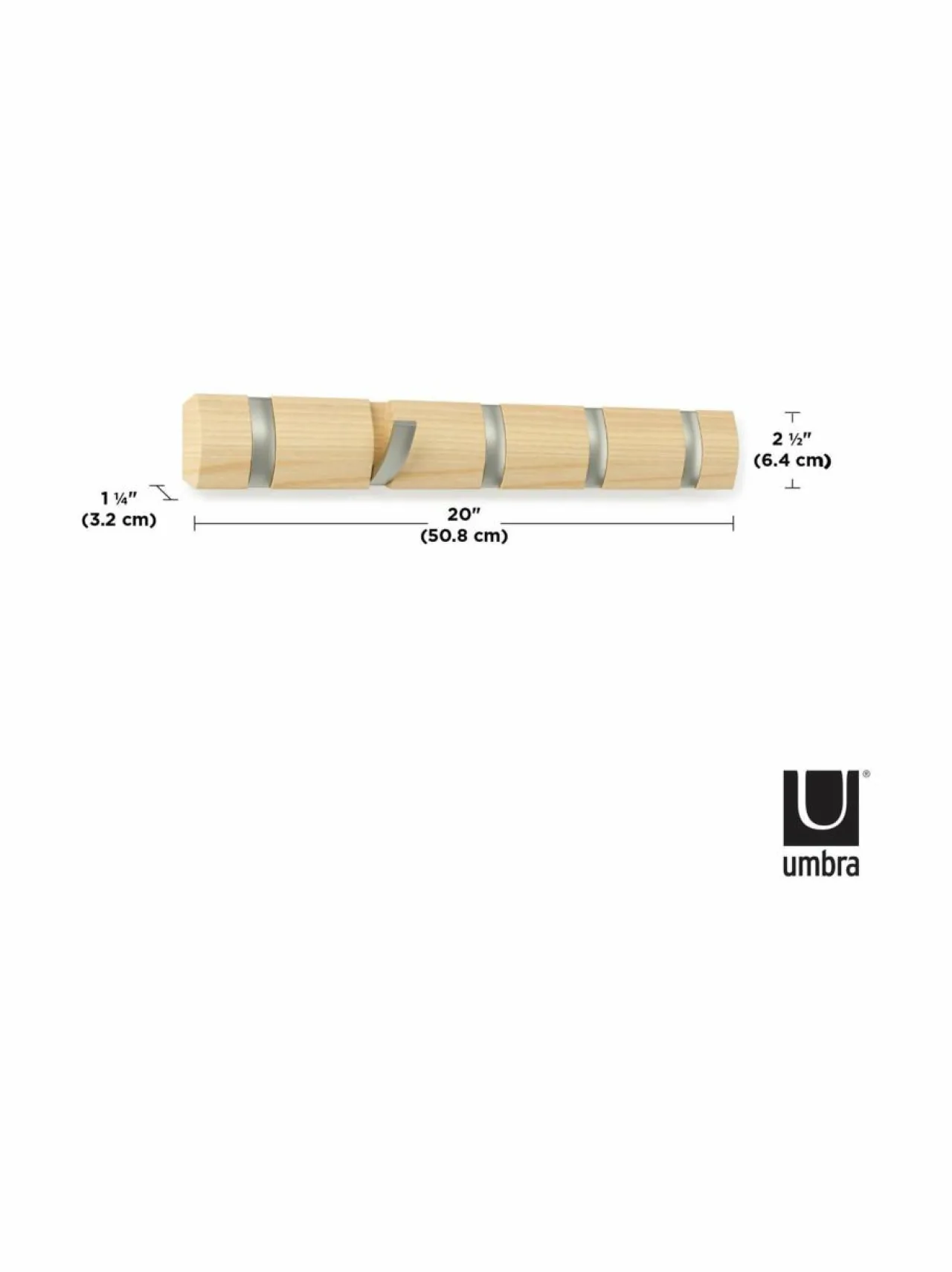 Naulakot & Koukut<Umbra Flip 5 -naulakko 50 cm NATURAL