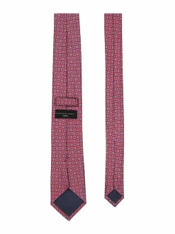Solmiot & Asusteet<Stockholm Kravatt Flower And Square -silkkisolmio 023 RED