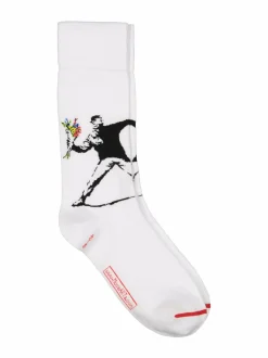 Sukat<MuseARTa Flower Bomber -sukat WHITE
