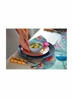 Keittiö- & Kattaustekstiilit<Duni Flowy Florals -servietti, 24x24 cm, 3-krs LT. BLUE/MULTICOLOR