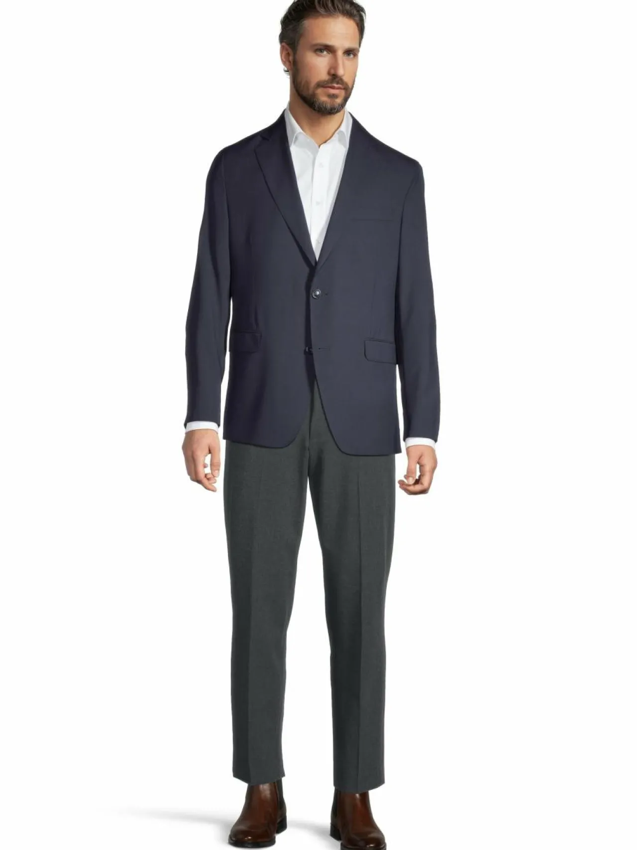 Bleiserit<Oscar Jacobson Fogerty-villableiseri 215 DARK BLUE