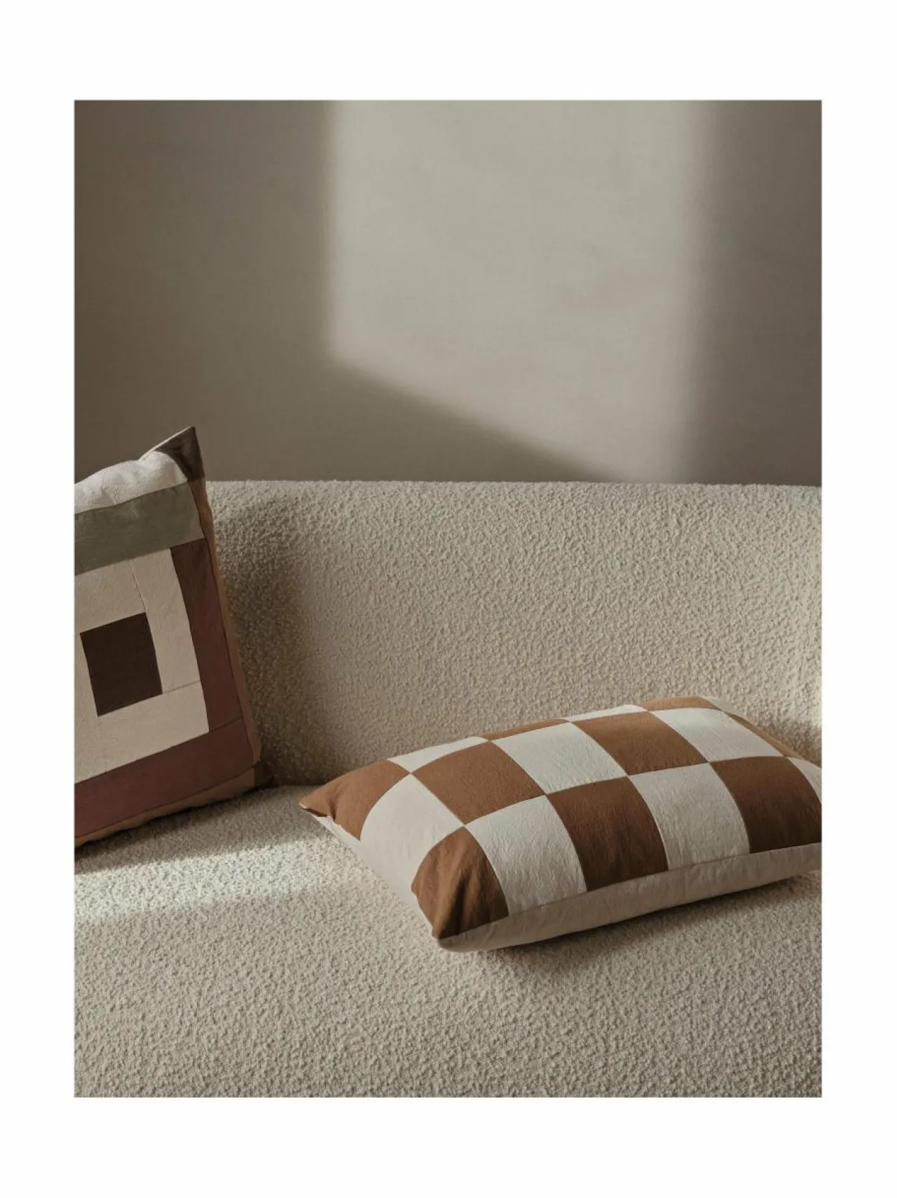 Sisustustyynyt<Ferm Living Fold Patchwork -untuvatyyny, 40 x 60 cm SUGAR KELP/UNDYED