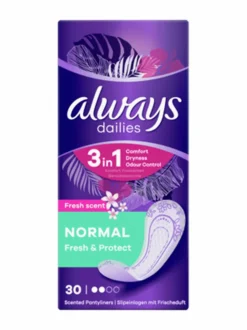 Intiimituotteet<Always Fresh & Protect Normal Fresh Scent -pikkuhousunsuoja 30 kpl