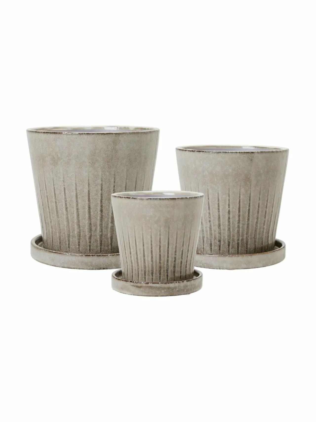 Ruukut & Istutusastiat<Wikholm Form Frida- ruukku ja aluslautanen 16 x 15 cm LIGHT GREY MELANGE