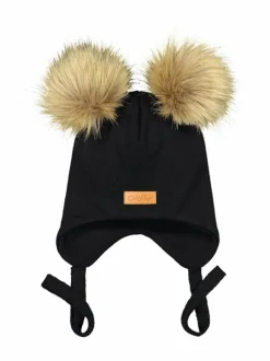 Ulkoiluasusteet<Gugguu Furry Baby -merinovillapipo BLACK