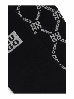 Sukat<HUGO Gift Set Lurex -sukat 2-pack 001 BLACK