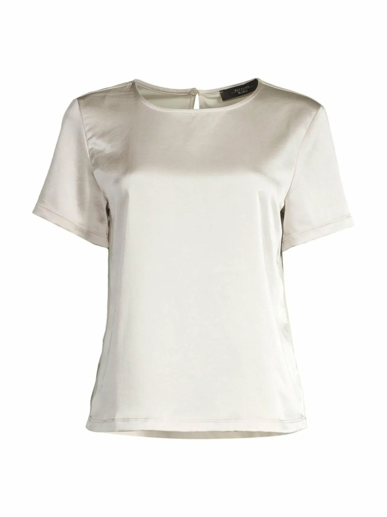 Paidat & Puserot<Max Mara Weekend Gilbert-satiinipusero 001 ELFENBEINFARBEN