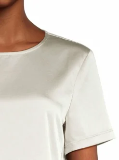 Paidat & Puserot<Max Mara Weekend Gilbert-satiinipusero 001 ELFENBEINFARBEN