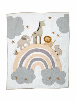 Huovat & Päiväpeitot<Casa Stockmann Globe-päiväpeitto 125 x 150 cm WHITE/PASTEL COMBO