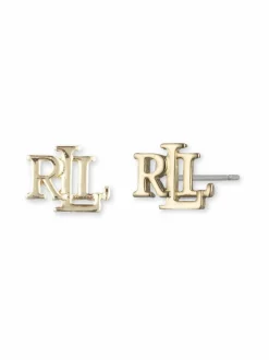Lauren Ralph Lauren Gold Logo -nappikorvakorut^ Korut