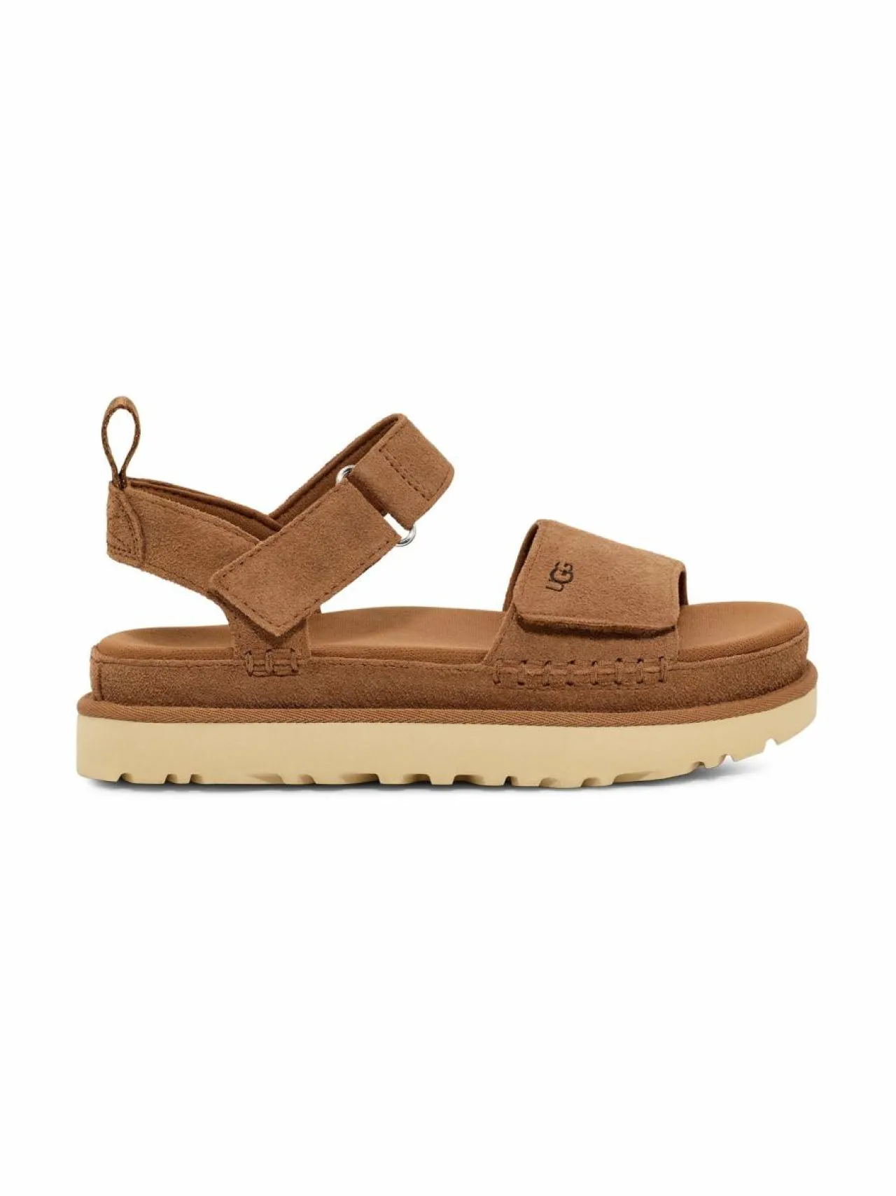 Sandaalit<UGG Goldenstar flat -mokkanahkasandaalit CHE CHESTNUT
