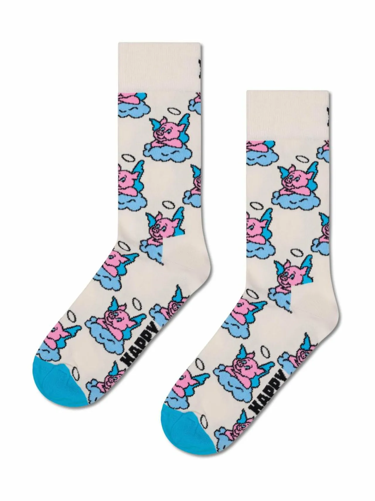 Sukat<Happy Socks Good Pig -sukat 1000 WHITE