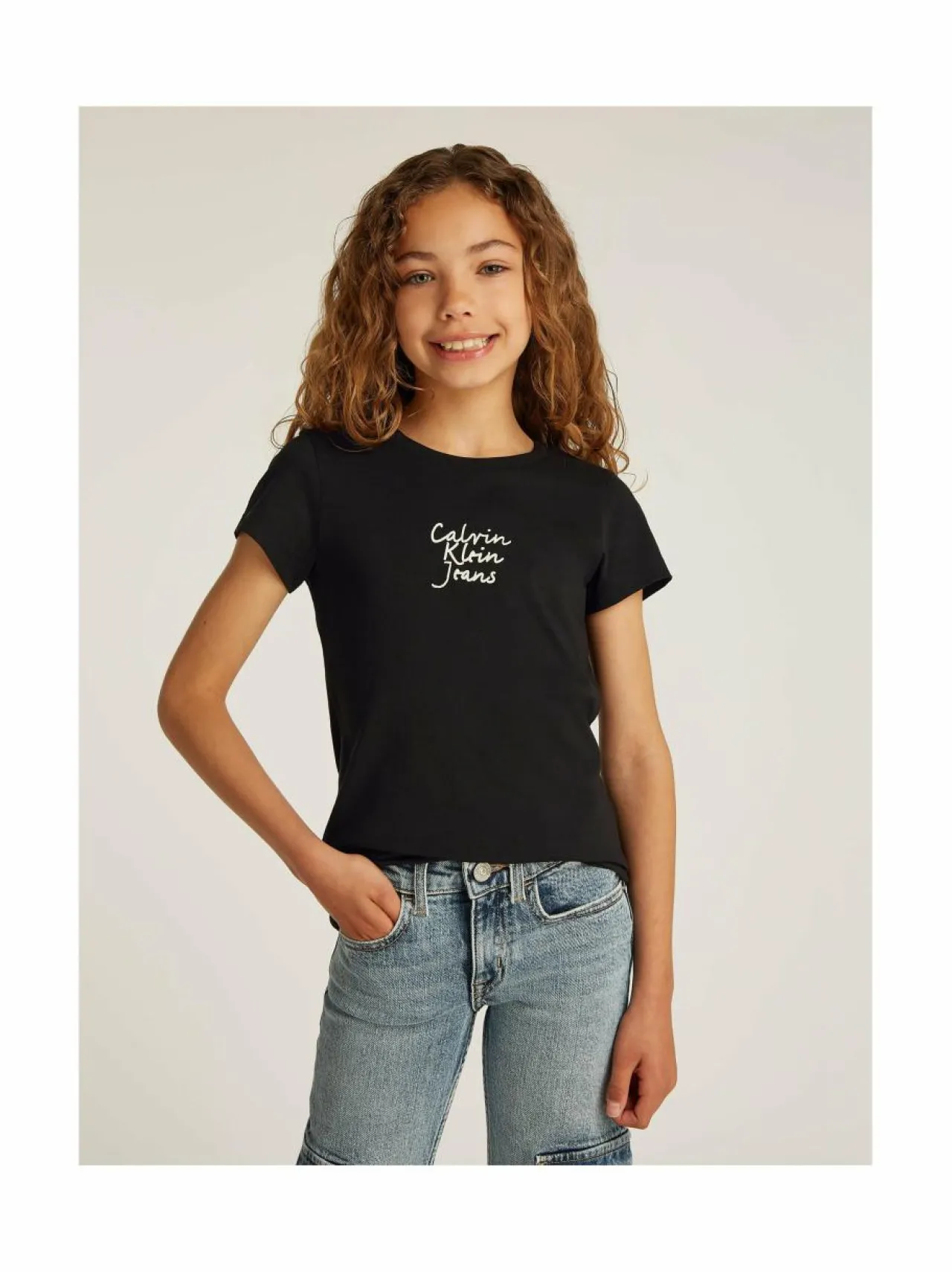 Calvin Klein Kids Handwriting Logo t-paita^ T-Paidat