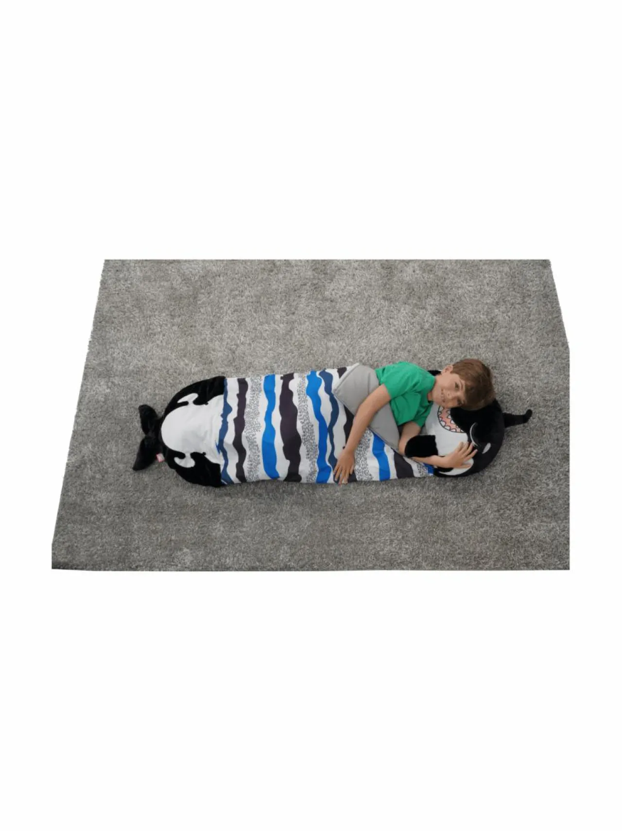 Pehmolelut<HAPPY NAPPERS Makuupussi Miekkavalas Ozzy, keskikokoinen, 137 cm
