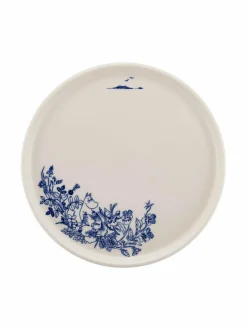 Lautaset & Kulhot<Moomin Arabia Haru-ruokalautanen 25 cm WHITE-BLUE