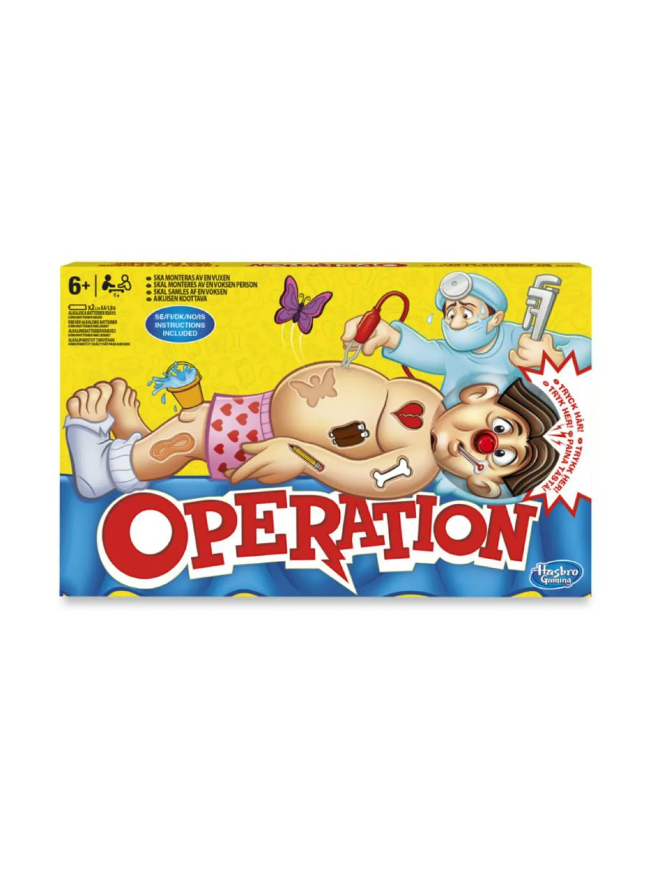 Pelit<HASBRO GAMING HASBRO Operation-peli (suomenkielinen)