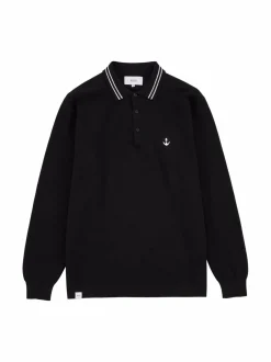 Neuleet<Makia Havet Striped Collar -neulepaita 999 BLACK