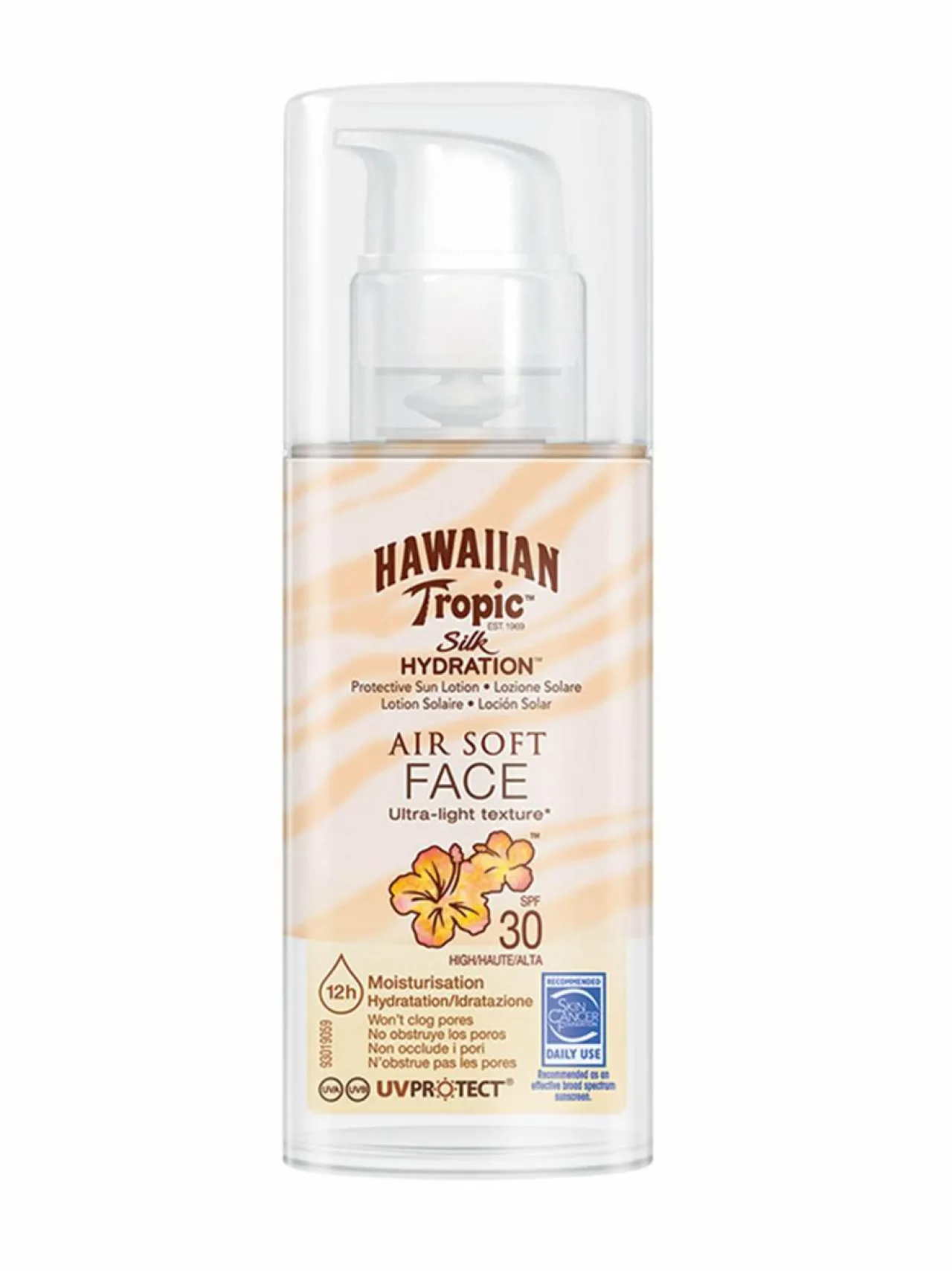 Hawaiian Tropic Hawaiian Silk H Air Soft Face SPF 30 -aurinkosuojavoide kasvoille 50 ml^ Aurinkotuotteet