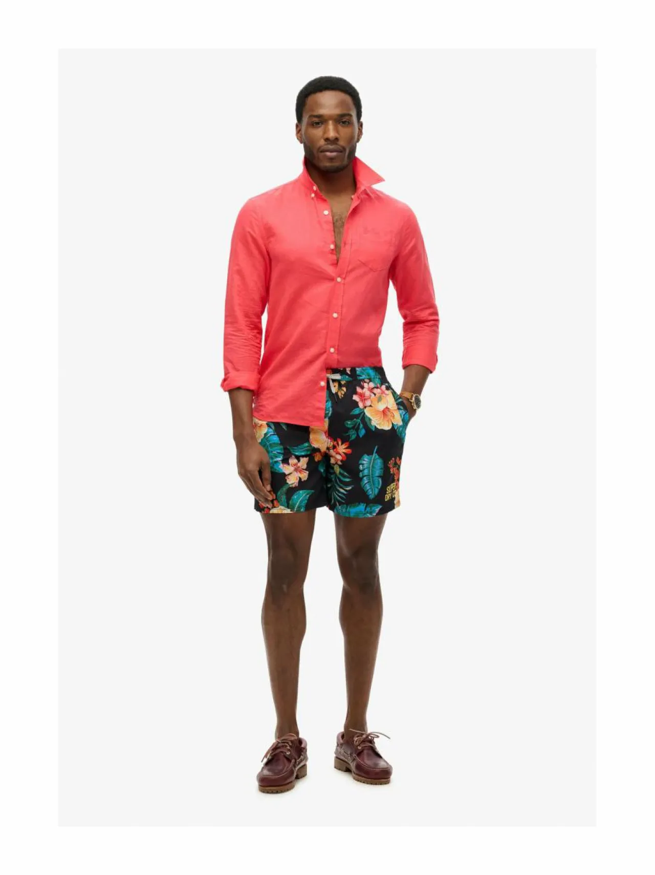 Uimahousut<Superdry Hawaiian-uimashortsit F4J HIBISCUS BLACK
