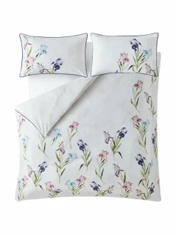 Laura Ashley Hawling Irises -satiinipussilakanasetti^ Liinavaatteet