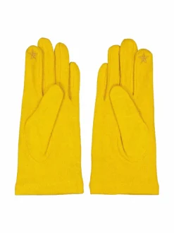 Käsineet<A+more Helvig- villakäsineet kosketusnäyttöllä YELLOW