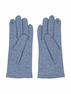 Käsineet<A+more Helvig-villakäsineet kosketusnäyttöllä LIGHT BLUE MELANGE