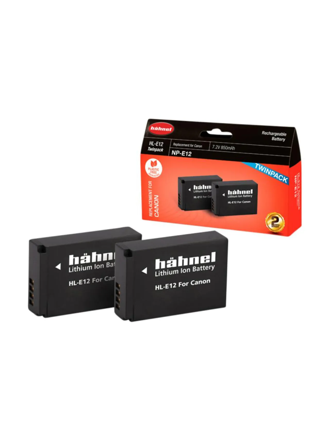 Hähnel HL-E12 (Canon LP-E12) 2kpl akkuja^ Kamerat