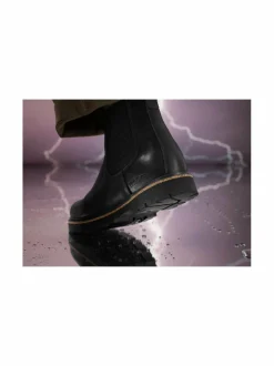 Nilkkurit<BIRKENSTOCK Highwood Chelsea - nahkaiset nilkkurit 1 BLACK