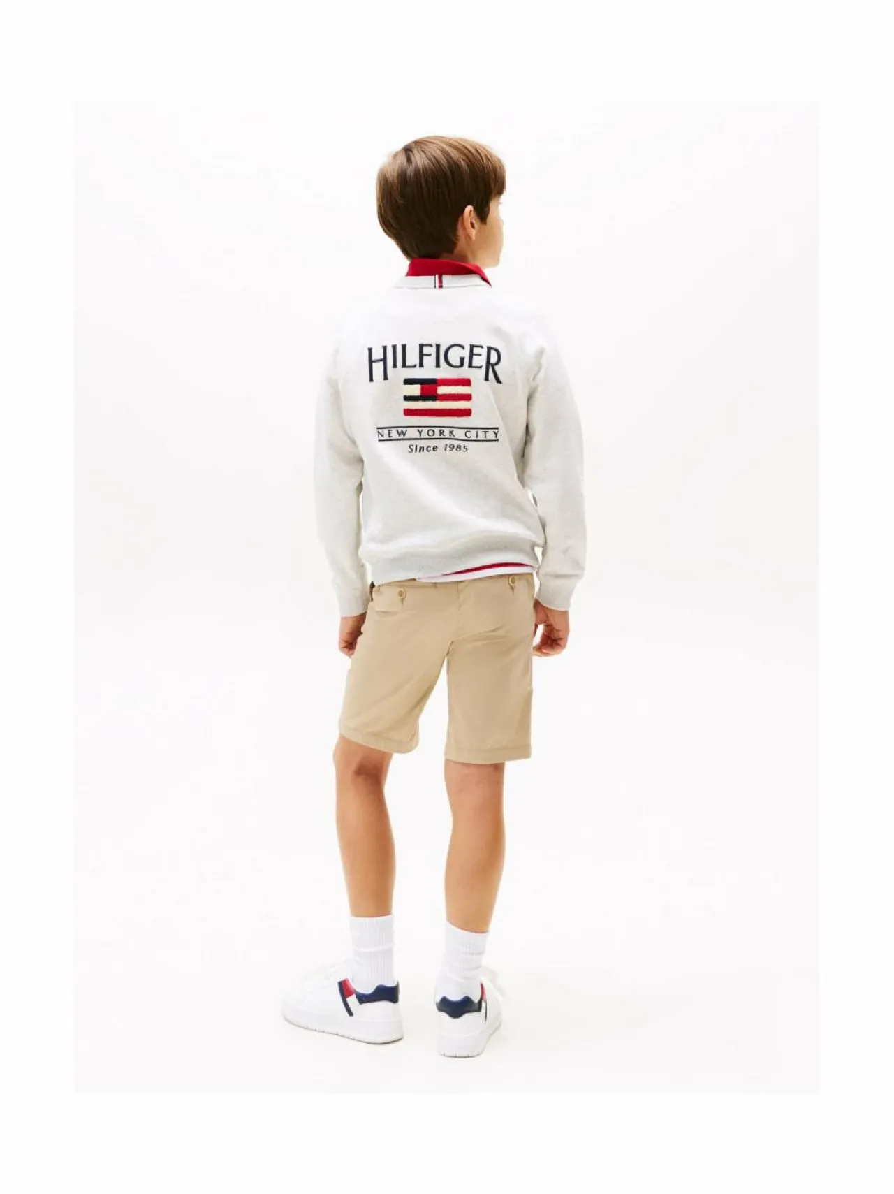 Colleget & Hupparit<Tommy Hilfiger Hilfiger Flag -collegepaita PMT SNOW WHITE HEATHER