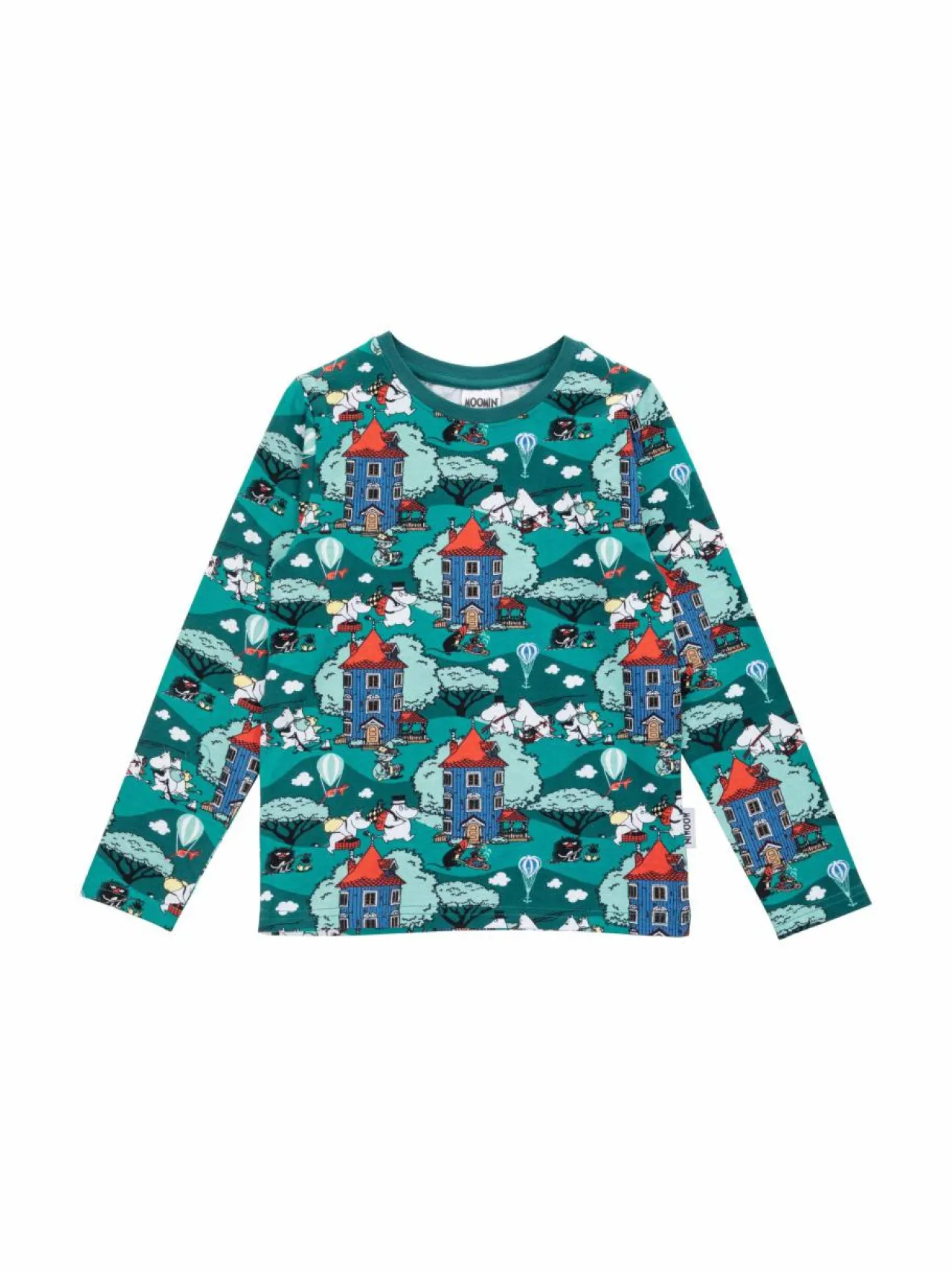 Pitkähihaiset Trikoopaidat<Muumi Home yard -trikoopaita TEAL