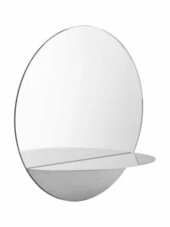 Peilit, Kellot & Kehykset<Normann Copenhagen Horizon Mirror Round -peilihylly STAINLESS STEEL