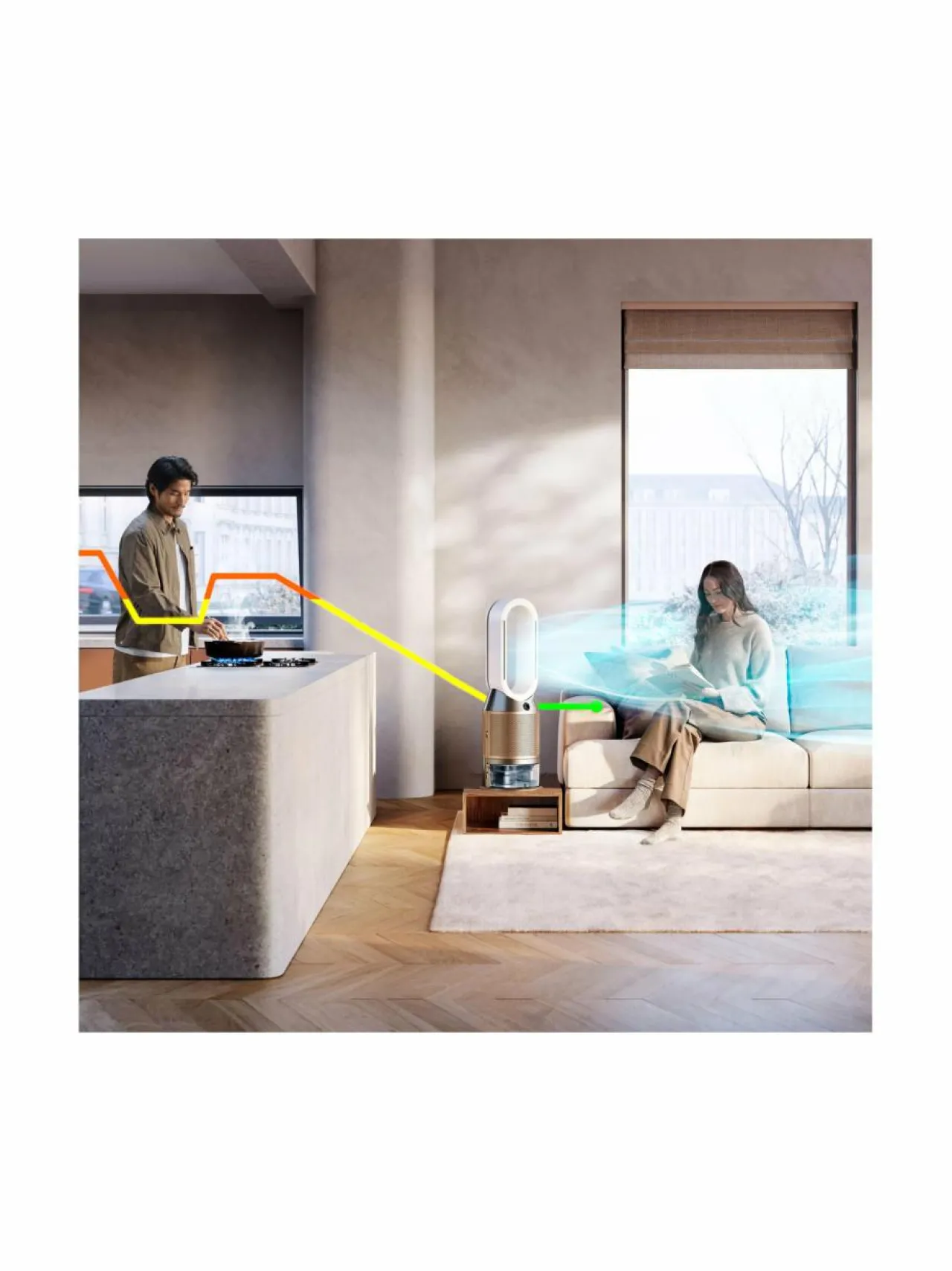 Sisäilma<Dyson Humidify+Cool PH05 -ilmanpuhdistin/ilmankostutin NICKEL/GOLD