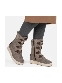 Saappaat<Pomar +plus INARI Naisten Pomar+ GORE-TEX® huopasaapikkaat SAND FELT/BARK WAXY LEATHER