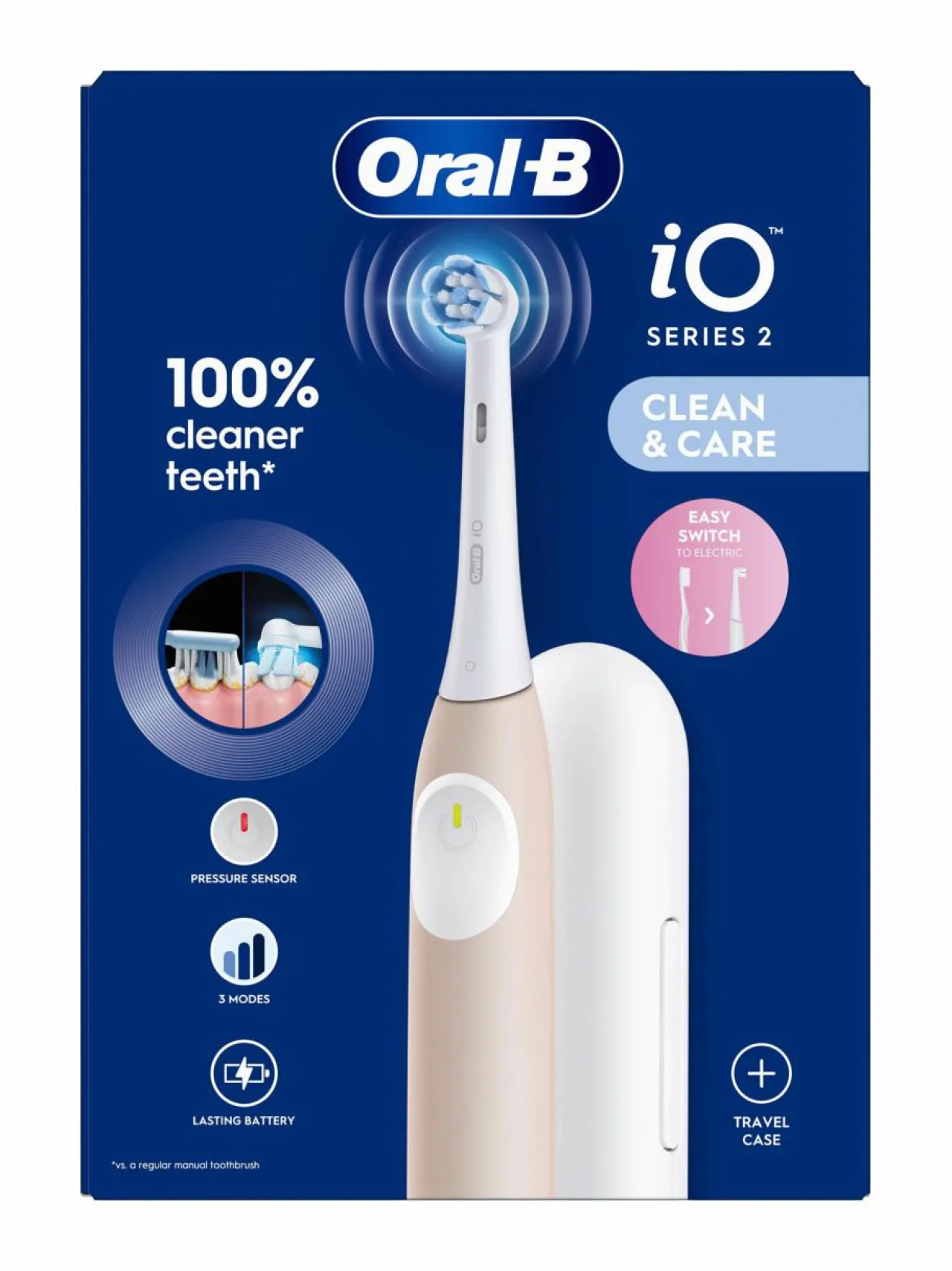 Oral-B iO2-sähköhammasharja + matkakotelo^ Hampaidenhoito