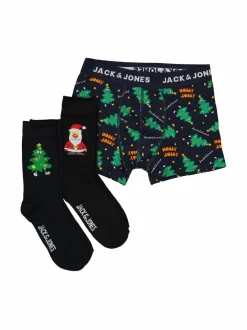 Sukat & Sukkahousut<JACK & JONES junior JacHolly Jolly -alushousut ja sukat, lahjapakkaus SKY CAPTAIN
