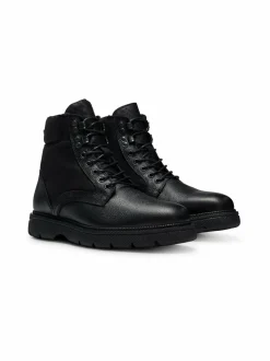 Nilkkurit<BOSS Jacob-nahkanilkkurit 001 BLACK