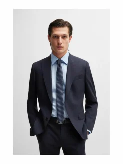 Solmiot & Asusteet<BOSS Jacquard-solmio 405 DARK BLUE