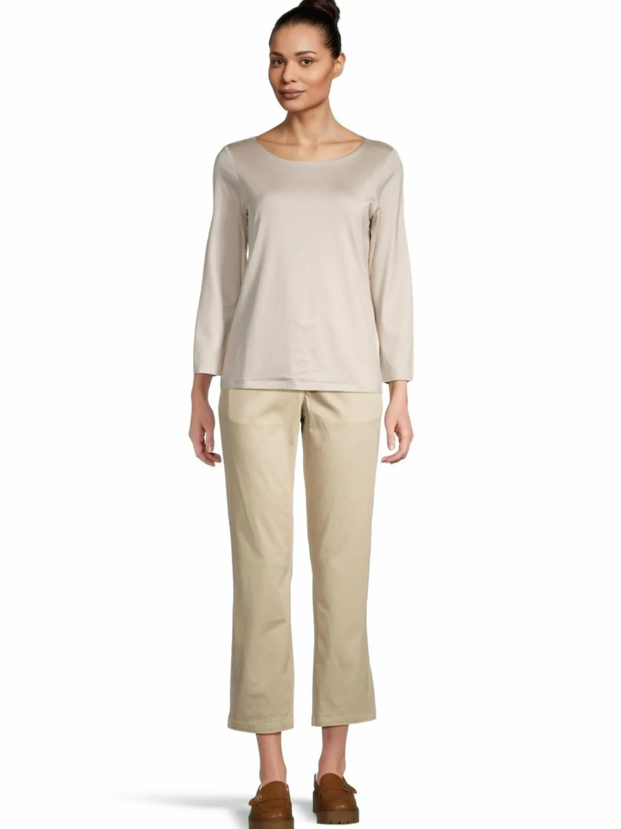 Paidat & Puserot<ESSENTIALS by Stockmann Jane-trikoopaita CHALK